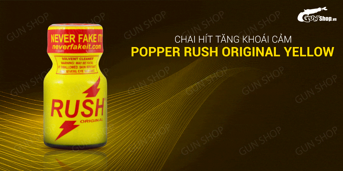 Đánh giá Popper Rush Original Yellow 10ml chính hãng Mỹ USA PWD chính hãng